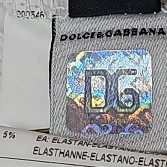 Dolce & Gabbana Distressed Leopard T Shirt Womens Sz S White Stretch Cotton Rib - Picture 8 of 11